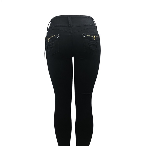 LA BONITA JEANS Women’s High Waist Ripped Skinny - Picture 4 of 5